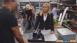 Sexually milf got fired and goes to a pawn shop to sell some stuff porn video