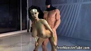 Sexy 3D Wonder Woman getting fucked hard by BatmanOMAN1-high 1 porn video